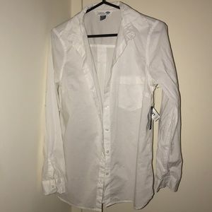 plain white button down